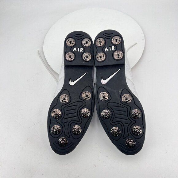 Nike Golf Wickie Last Men Size 9.5 970305 PA2 Triple White Leather Shoes - Picture 11 of 14